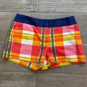 EUC Trina Turk summer plaid shorts 2